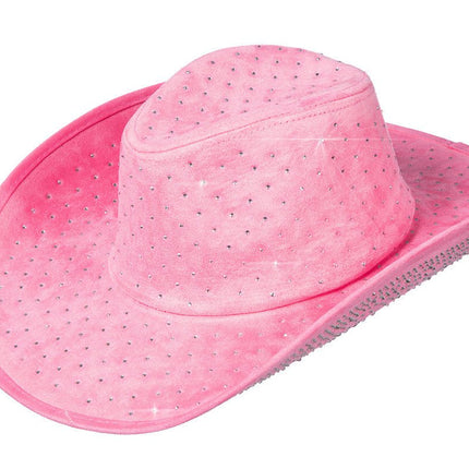 Cowboy Hoed Roze Strass van Wilbers & Wilbers koop je bij Partywinkel