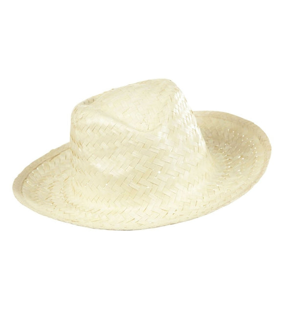 Cowboy Hoed Wit Stro van Widmann koop je bij Partywinkel
