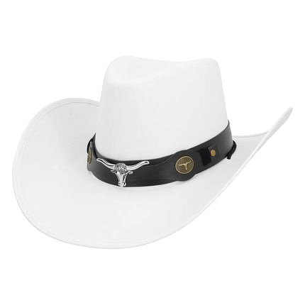 Cowboy Hoed Wit Wyatt van Boland koop je bij Partywinkel