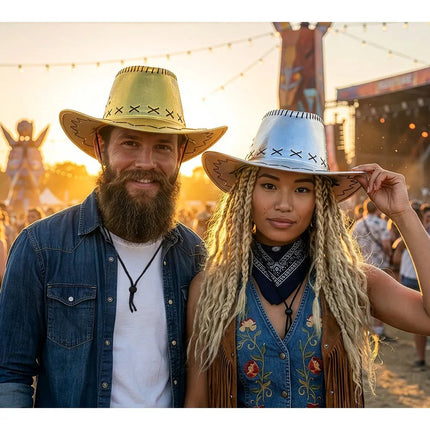 Cowboy Hoed Zilver Savanne van Boland koop je bij Partywinkel