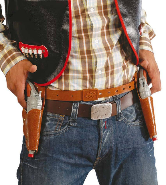 Cowboy Holsters met Pistolen - Partywinkel - 8434077165058