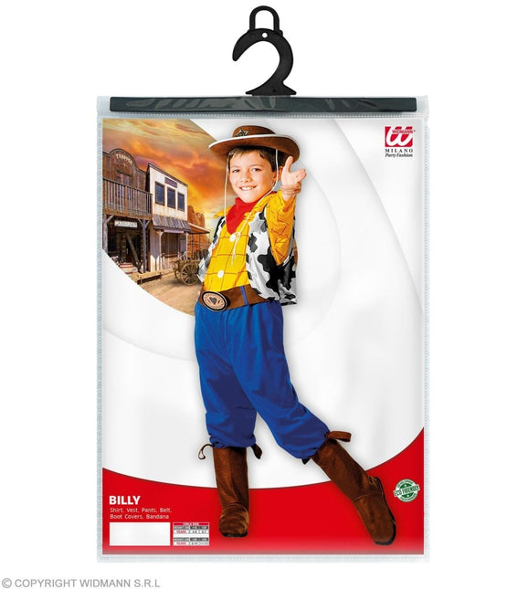 Cowboy Kostuum Blauw Geel Jongen - Partywinkel - 8003558383351