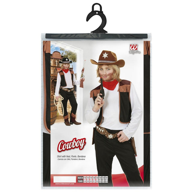 Cowboy Kostuum Kind 4 delig - Partywinkel - 8003558025961
