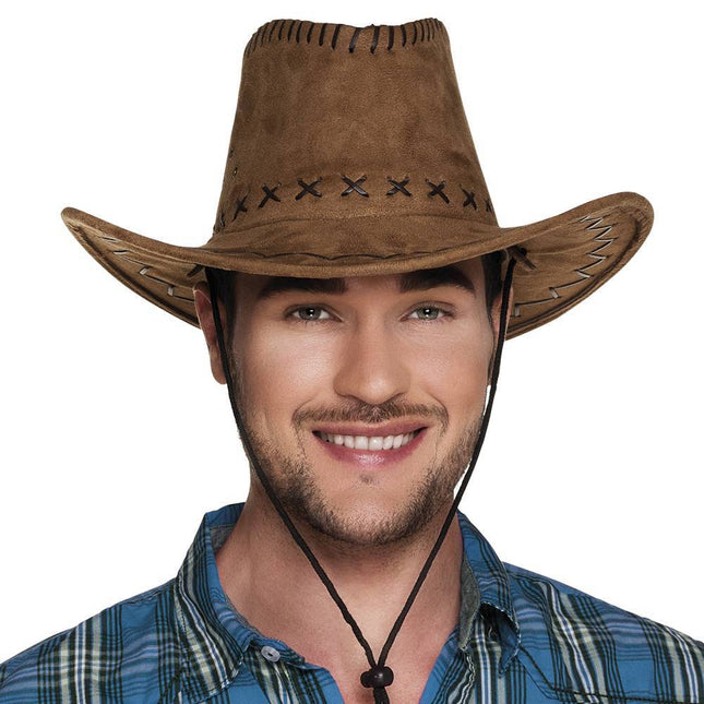 Cowboyhoed Leatherlook - Partywinkel - 8712026012685
