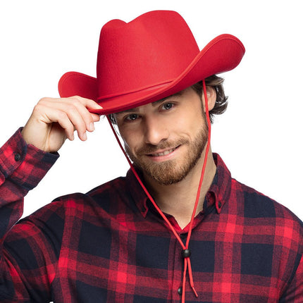 Cowboyhoed Rood - Partywinkel - 8712026040756