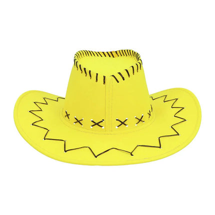 Cowboyhoed Savanne neongeel UV van Boland koop je bij Partywinkel
