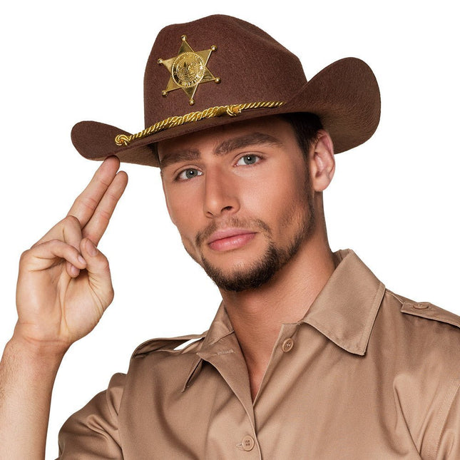 Cowboyhoed Sheriff van Boland koop je bij Partywinkel