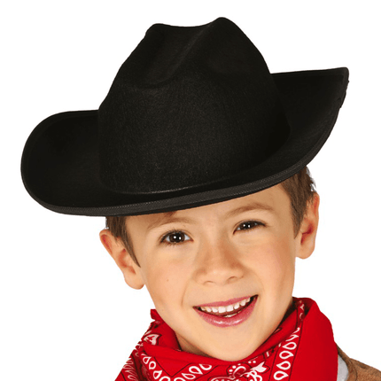 Cowboyhoed Zwart Kinderen van Fiestas Guirca koop je bij Partywinkel