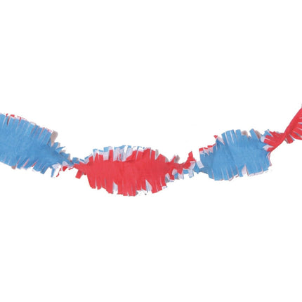 Crepe Slinger Rood Wit Blauw 24m van Folat koop je bij Partywinkel