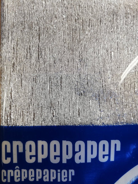 Crepepapier Zilver 50cm 2,5m van Haza Witbaard koop je bij Partywinkel