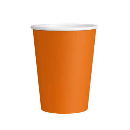 Orangefarbene Becher 7cm 8Stk