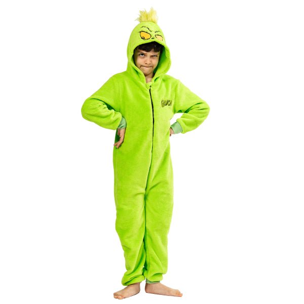 De Grinch Onesie Groen Kind van Riethmueller koop je bij Partywinkel