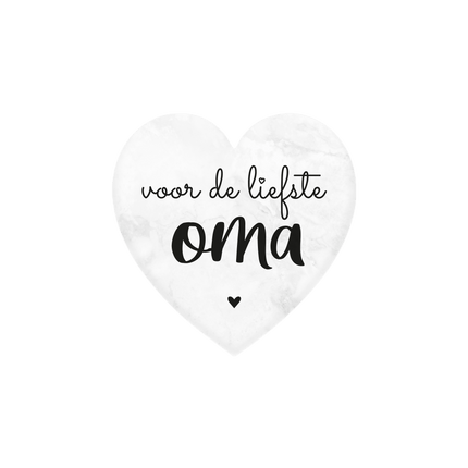 De Liefste Oma Marmer Hartje 5cm van Paper Dreams koop je bij Partywinkel