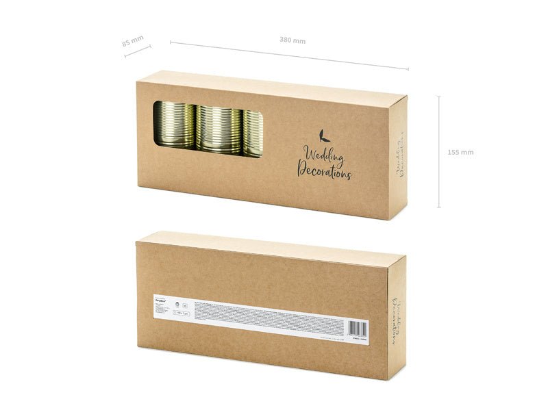 Decoratie Blikken 10cm 5st van Partydeco koop je bij Partywinkel