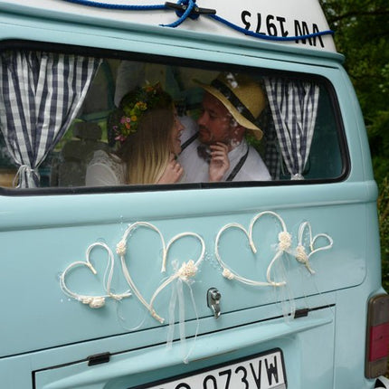 Decoratie Hart Wit 2st van Partydeco koop je bij Partywinkel