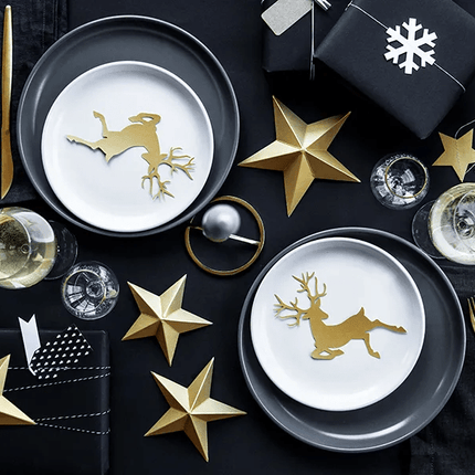 Decoratie Sterren Goud 6st van Partydeco koop je bij Partywinkel