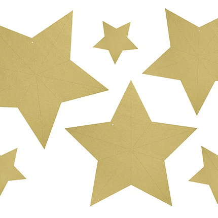 Decoratie Sterren Goud 6st van Partydeco koop je bij Partywinkel