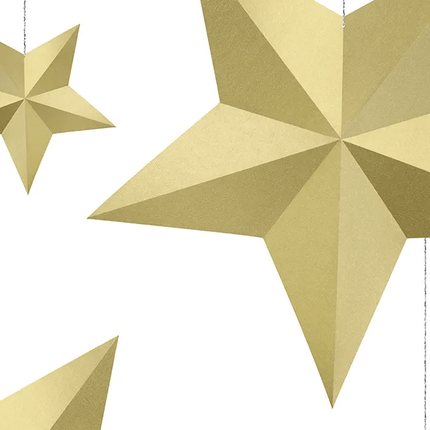 Decoratie Sterren Goud 6st van Partydeco koop je bij Partywinkel