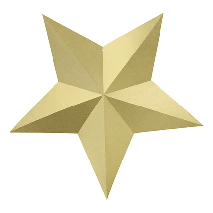 Decoratie Sterren Goud 6st van Partydeco koop je bij Partywinkel