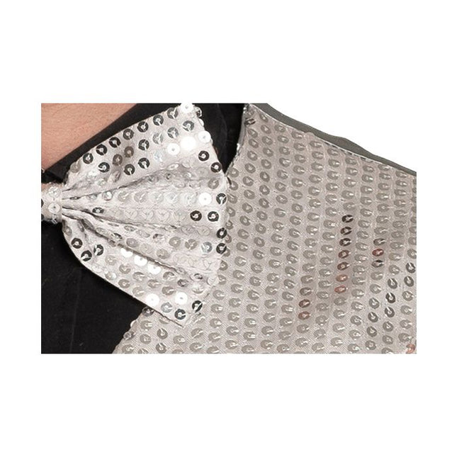 Silberne Weste mit Schleife 2 Stück