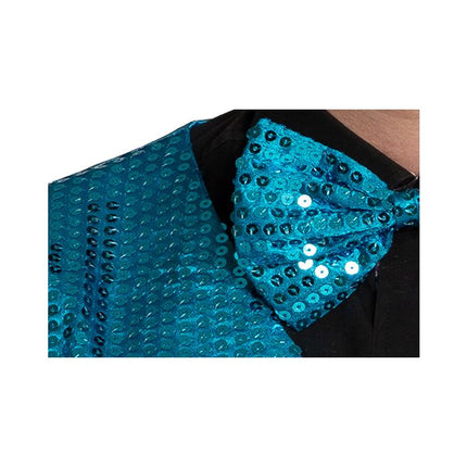 Strickjacke + Fliege Türkis