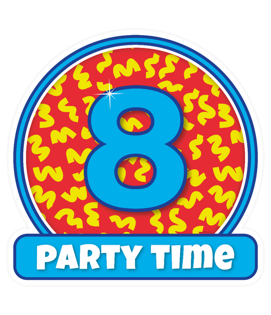 Deurbord 8 Jaar Gekleurd 50cm van Paper Dreams koop je bij Partywinkel