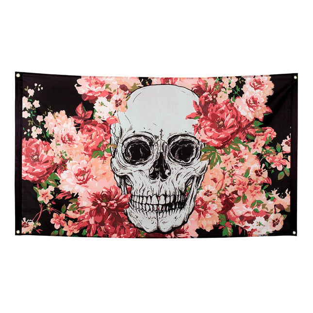 Dia De Los Muertos Gevelvlag 1,5m van Boland koop je bij Partywinkel