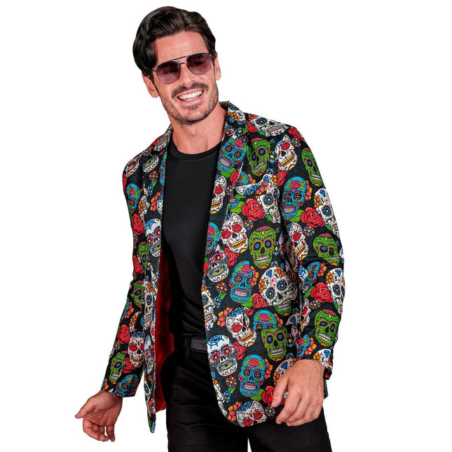 Dia De Los Muertos Jas Heren van Widmann koop je bij Partywinkel