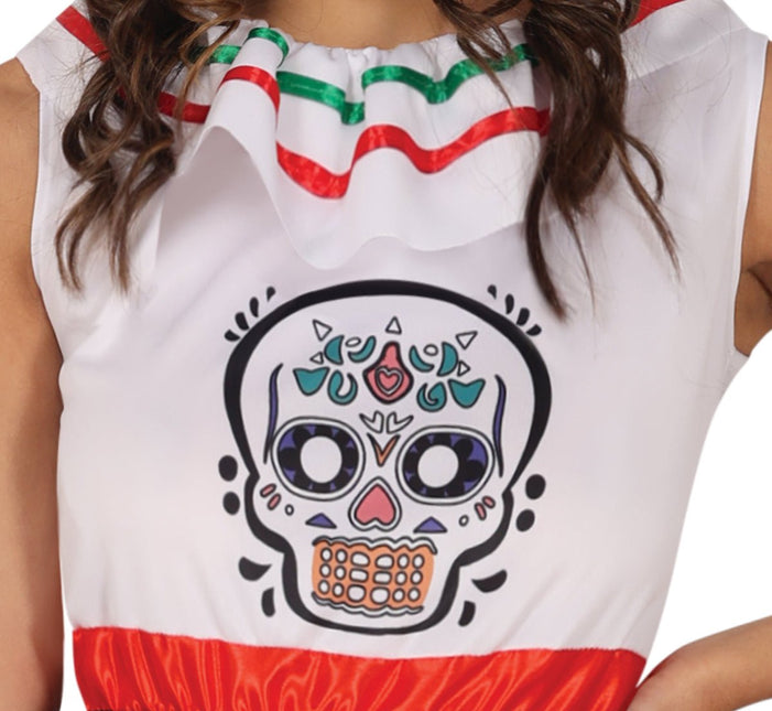 Dia De Los Muertos Jurk Dames Doodshoofd van Fiestas Guirca koop je bij Partywinkel