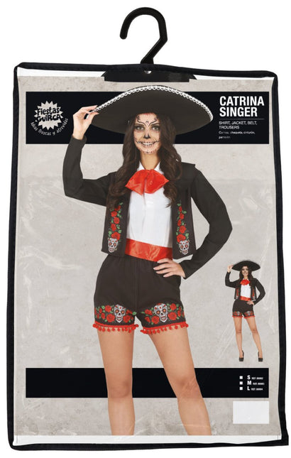 Dia De Los Muertos Kostuum Dames Zangeres van Fiestas Guirca koop je bij Partywinkel