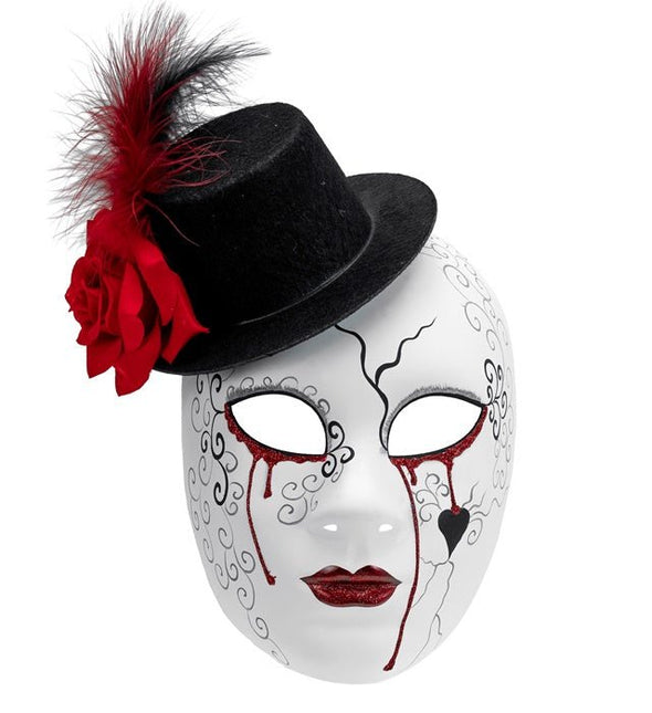 Dia De Los Muertos Masker Met Hoed van Widmann koop je bij Partywinkel