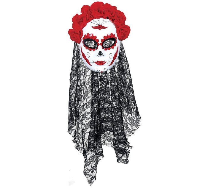Dia De Los Muertos Masker Sluier van Fiestas Guirca koop je bij Partywinkel