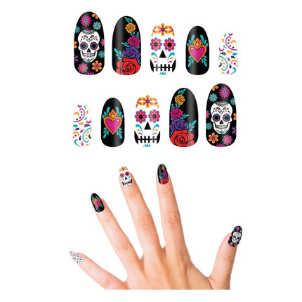 Dia De Los Muertos Nep Nagels 10st van Fiestas Guirca koop je bij Partywinkel