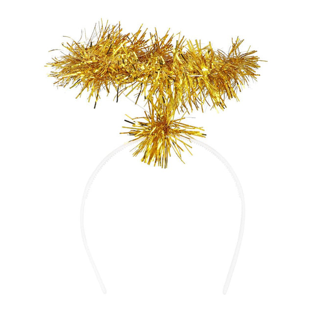 Diadeem Halo tinsel goud van Boland koop je bij Partywinkel