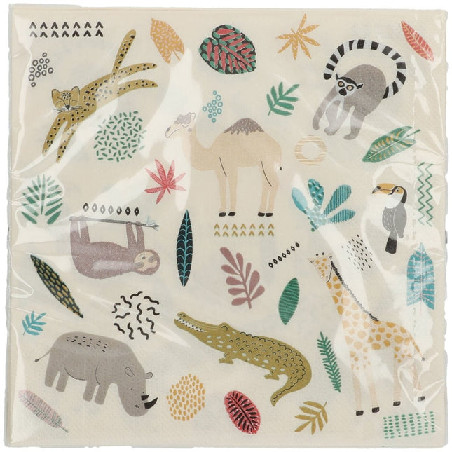 Dieren Servetten 33cm 20st van Folat koop je bij Partywinkel