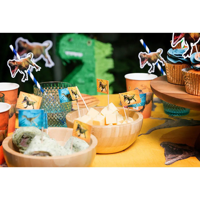 Dino Bekers Gekleurd 250ml 8st - Partywinkel - 8712026506078