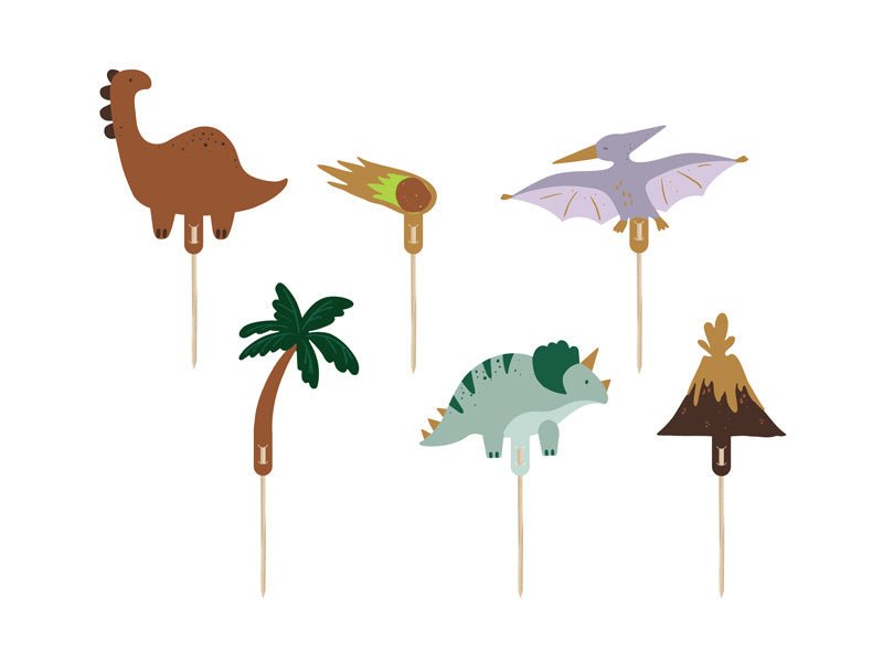 Dino Cocktailprikkers 6st van Partydeco koop je bij Partywinkel