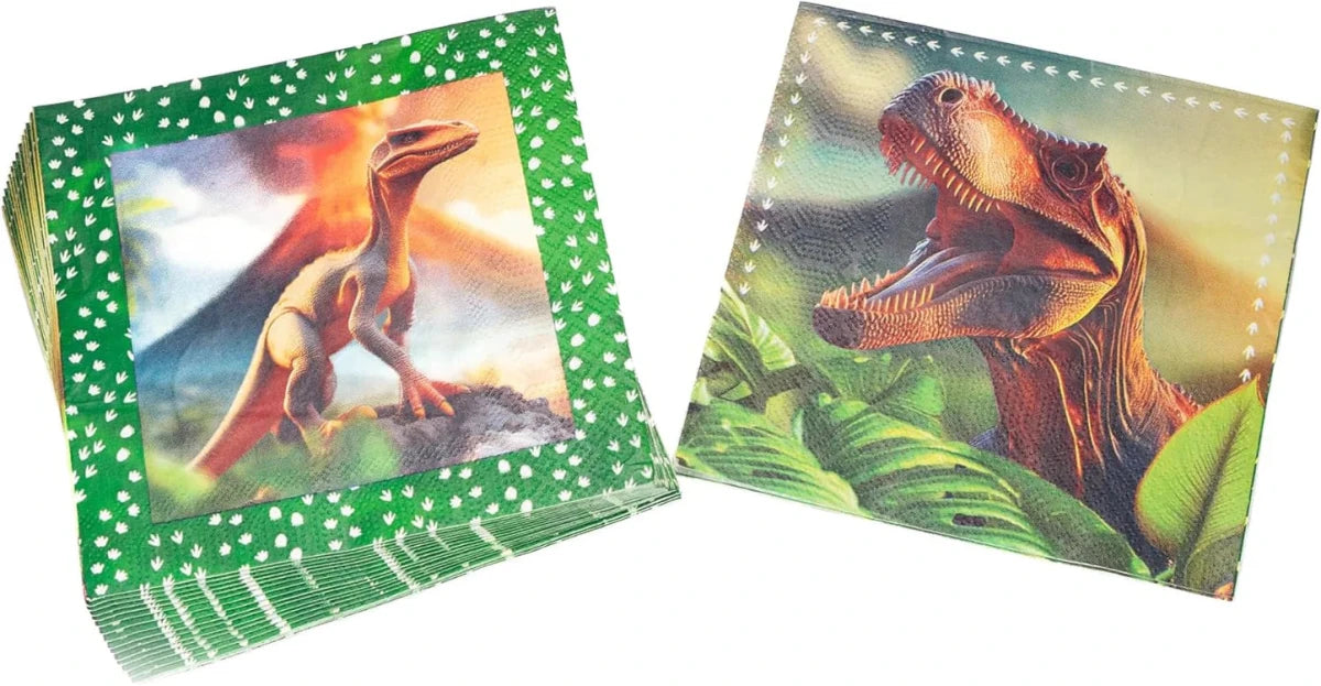 Dino Servetten 3 - Laags 33cm 20st van WeFiesta koop je bij Partywinkel