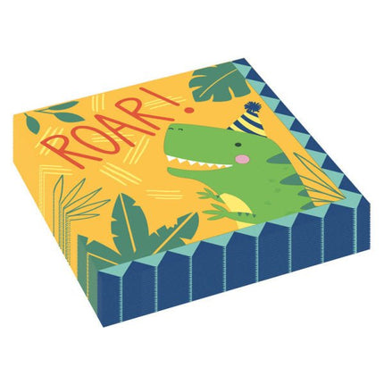Dino Servetten Roar 33cm 16st van Riethmueller koop je bij Partywinkel