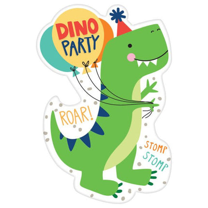 Dino Uitnodigingen 8st van Riethmueller koop je bij Partywinkel