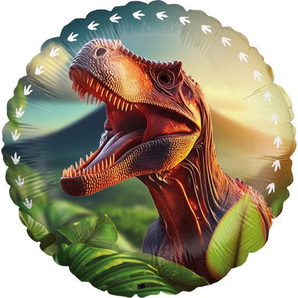 Dinosaurus Helium Ballon Gekleurd Rond Leeg 45cm van VDV Benefit koop je bij Partywinkel