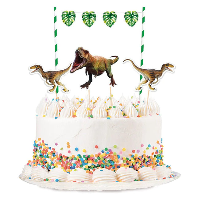 Dinosaurus Taarttopper 4 delig - Partywinkel - 8712026506115