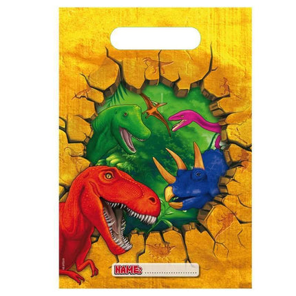 Dinosaurus Uitdeelzakjes 23cm 6st van Folat koop je bij Partywinkel