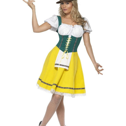 Dirndl Jurk Oktoberfest Geel van Smiffys koop je bij Partywinkel