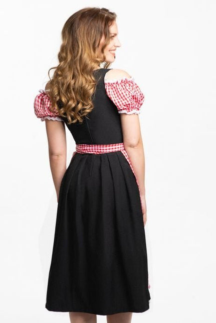 Dirndl Jurk Oktoberfest Lang Rood van PartyXclusive koop je bij Partywinkel