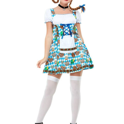 Dirndl Jurk Oktoberfest Pretzels van Smiffys koop je bij Partywinkel