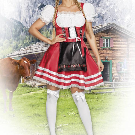 Dirndl Jurk Oktoberfest Rood van Boland koop je bij Partywinkel