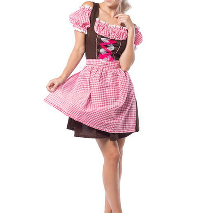 Dirndl Jurk Oktoberfest Roze Bruin van PartyXclusive koop je bij Partywinkel