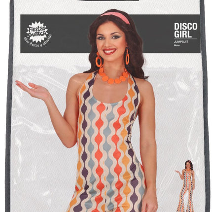 Disco 70S Jumpsuit Gekleurd Dames van Fiestas Guirca koop je bij Partywinkel