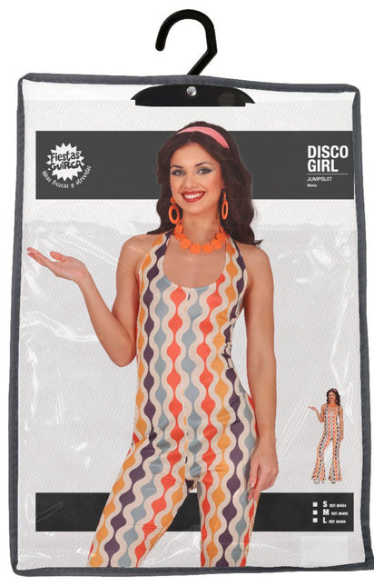Disco 70S Jumpsuit Gekleurd Dames van Fiestas Guirca koop je bij Partywinkel